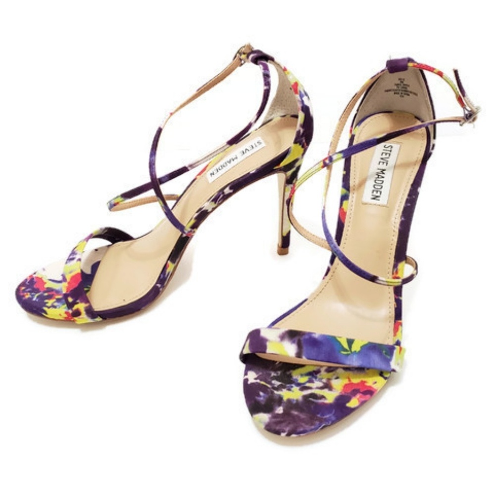 🔥Steve Madden strappy multicolored sexy heels👠